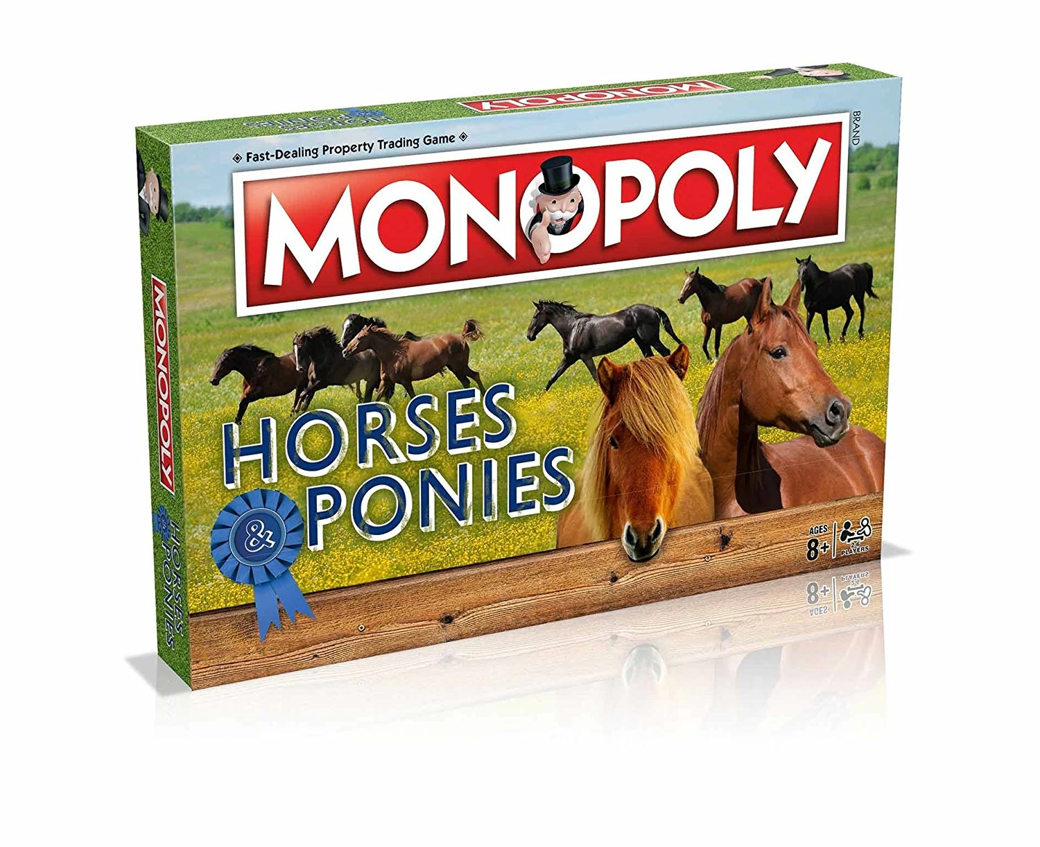 Monopoly Kids/Family Horses & Ponies Trading Board Game w/ Top Trumps Card 8y+