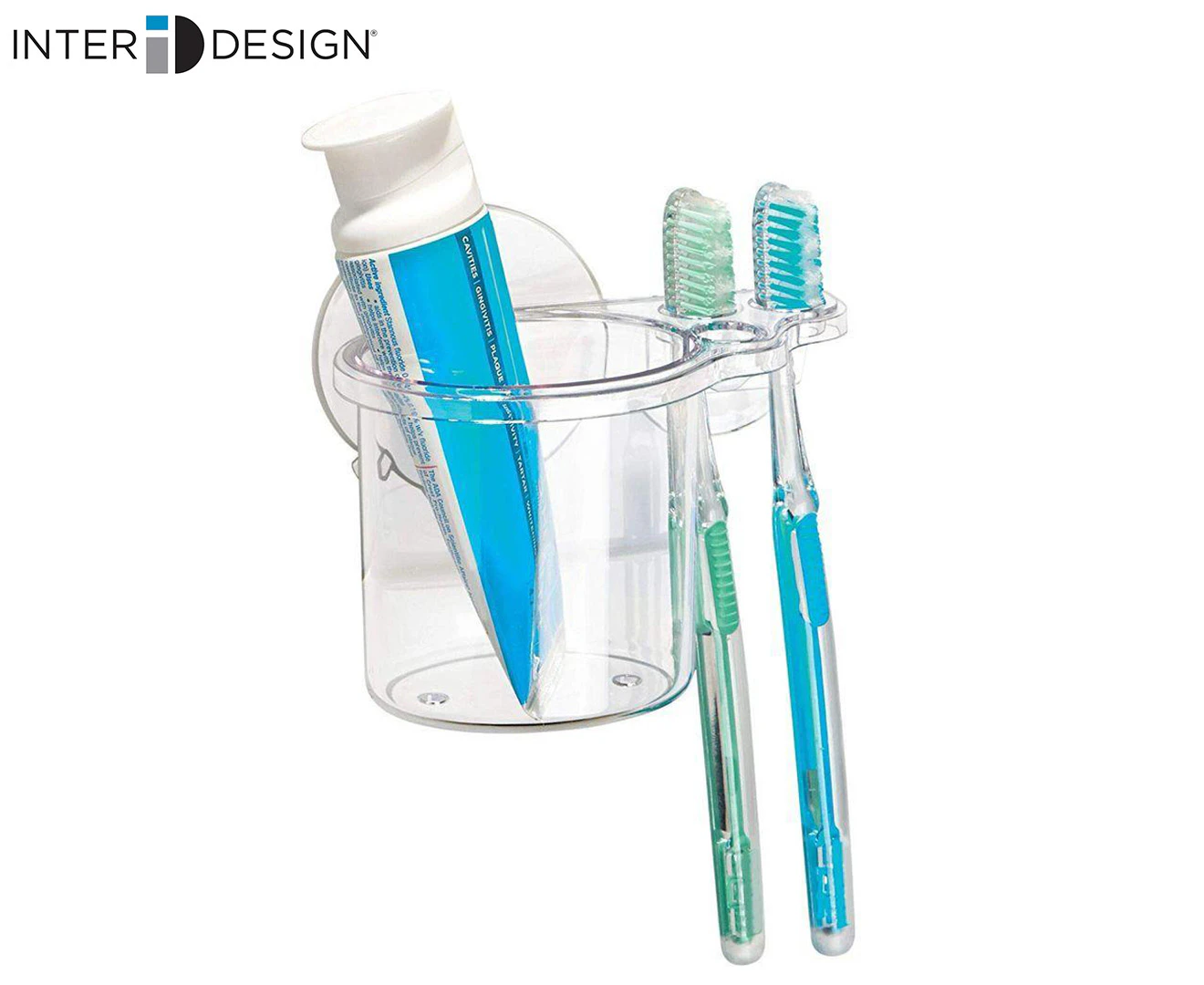 InterDesign iDesign Classic Suction Toothbrush Holder w/ Cup