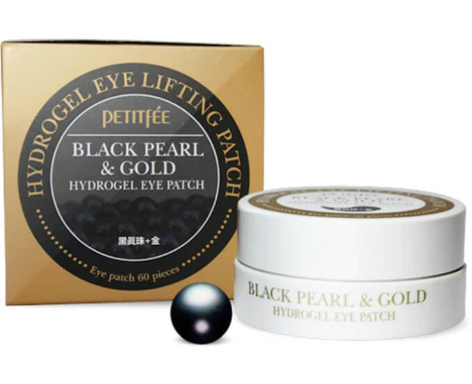 Petitfee Black Pearl & Gold HydroGel Eye Patch (60 Patches) for Women