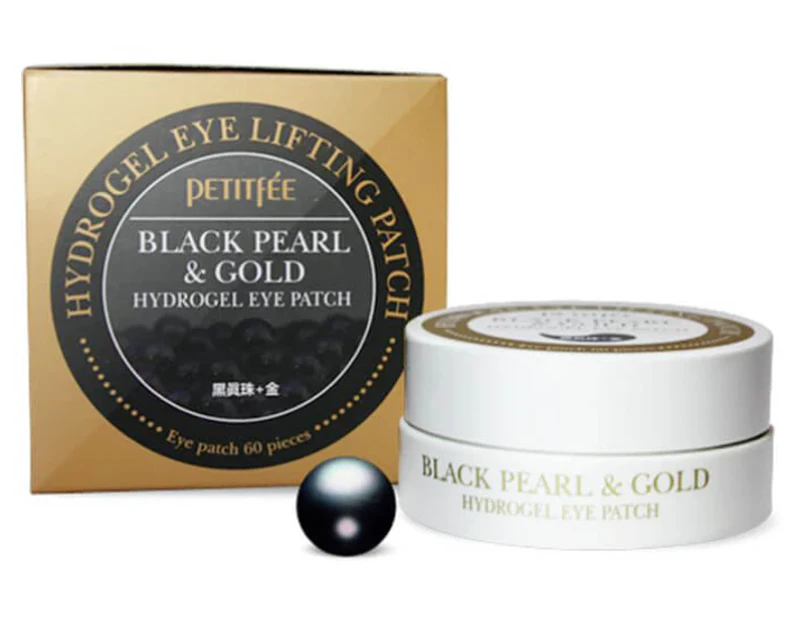 Petitfee Black Pearl & Gold HydroGel Eye Patch (60 Patches) for Women