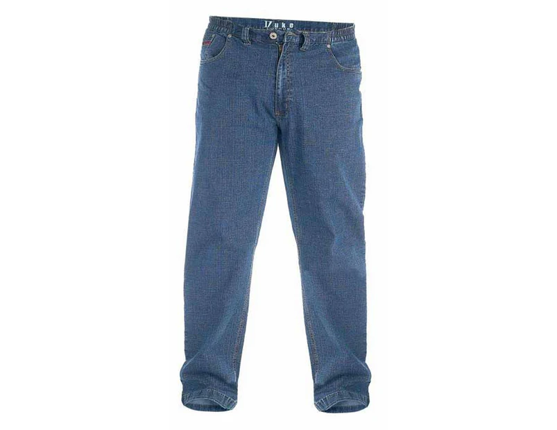 D555 London Mens Kingsize Bailey Elasticated Waist Jeans (Blue) - DC138
