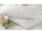 1500TC Cotton Rich 2/3 Pieces Fitted Sheet Set, Fitted Sheet & Pillowcase(s) White
