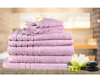Egyptian Cotton Bath Towels 8 Pieces Combo Set Pink