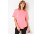 Adidas Women's Clrdo Tee / T-Shirt / Tshirt - Chalk Pink/Bold Orange