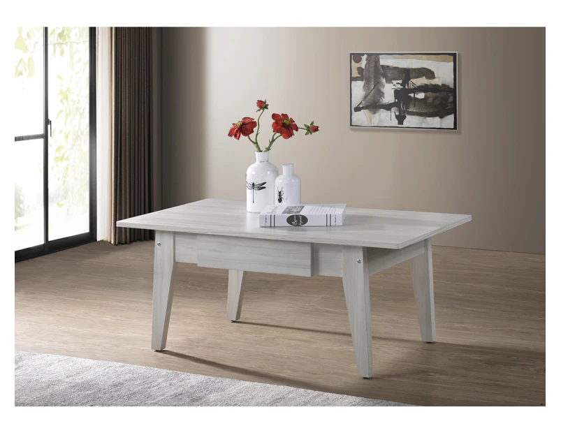 Eliving Coffee Table w/ 1 Drawer Living Room Furniture - White Oak