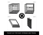 48" Large Dog Crate Kennel Collapsible Metal Pet Cat dog Cage