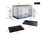 48" Large Dog Crate Kennel Collapsible Metal Pet Cat dog Cage