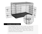 48" Large Dog Crate Kennel Collapsible Metal Pet Cat dog Cage