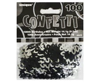 Unique Party Black 100th Birthday Confetti (Black) - SG11798