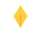 Unique Party Diamond Shaped Hanging Paper Decorations (Sunflower Yellow) - SG9003