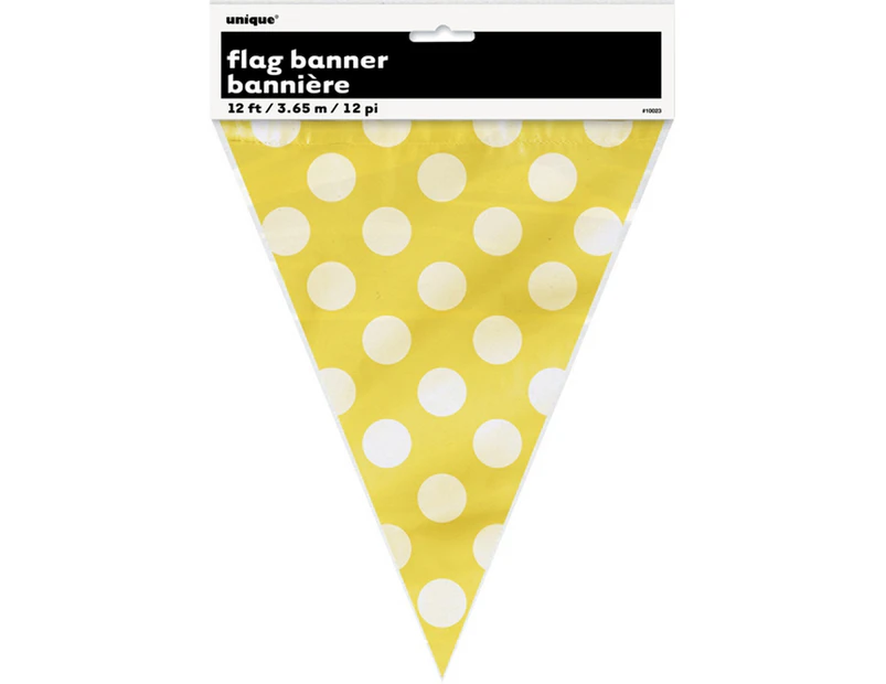 Unique Party Polka Dot Bunting (Yellow) - SG5022
