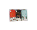 Cgb Giftware Christmas 6 Wooden Festive Greeting Gift Tags (Multicoloured) - CB383