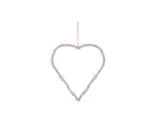 Cgb Giftware Christmas Crystal Heart Hanging Decoration (Silver) - CB225