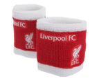 Liverpool FC Official 2 Tone Football Crest Sport Wristbands (Pack Of 2) (Red/White) - SG909