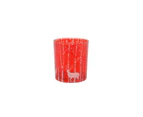 Cgb Giftware Christmas Red Reindeer Forest Small Tea Light Holder (Red) - CB356