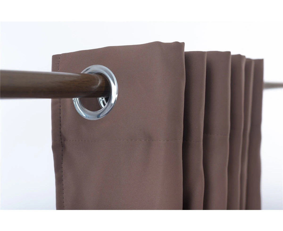 Blackout Eyelet Curtain Chocolate 1 Piece