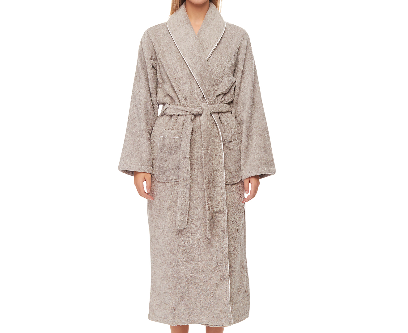 Sheridan Elissa Luxury Egyptian Spa Robe - Grey | Catch.com.au