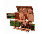 Tinnapets Large Classic Double Story Rabbit Hutch with Double Trays