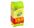 Pine O Cleen Antibacterial Disinfectant Surface Wipes Lemon Lime 180pk