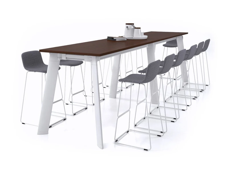 Switch Collaborative Large Counter Table - White Frame [2400L x 800W] - wenge