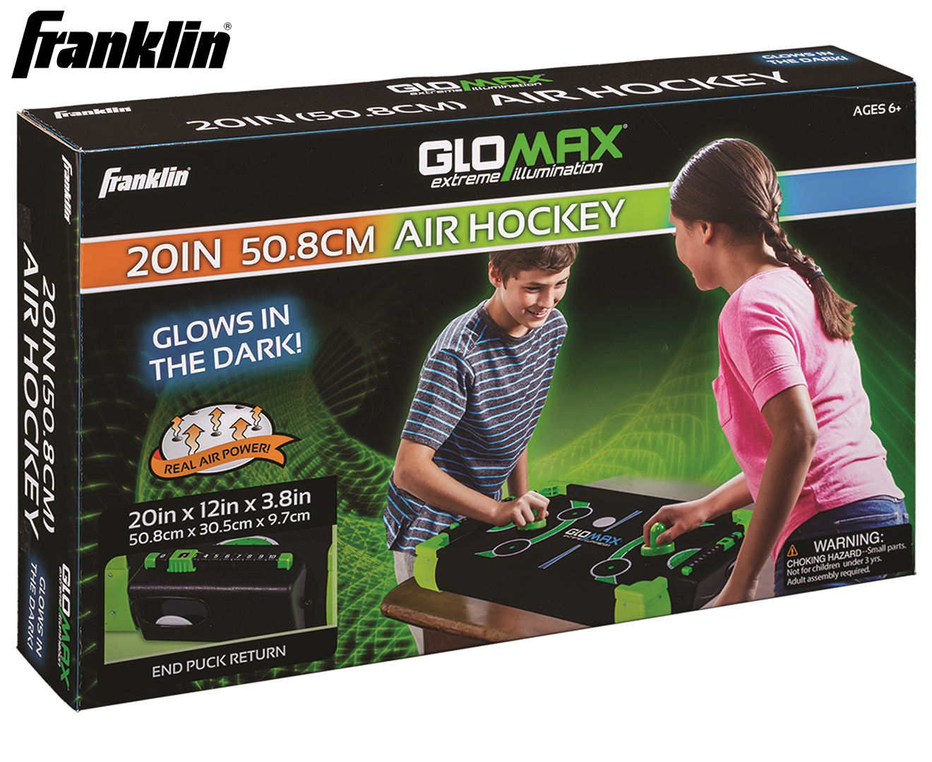 Franklin Glomax 20 Inch Zero Gravity Sports Air Hockey Table