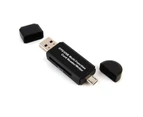 USB 2.0 Card Reader Adapter Micro SD/TF For Mobile Phone Tablet Portable Black