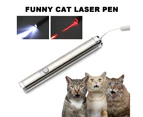 Laser Pen Mini Flashlight Promotional Stainless Steel Silvery Pet Cat Toy