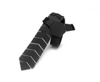 Decked-Up Men's Acrylic (Hex) Tie - Black - Arrow
