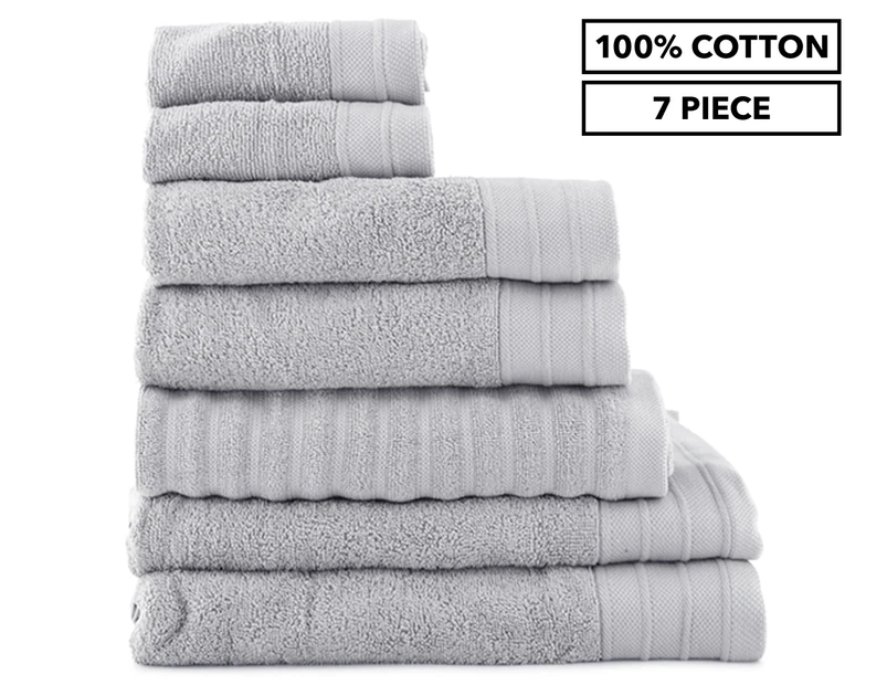 Creative Collection Organic Cotton Towel 7-Piece Set - Silver