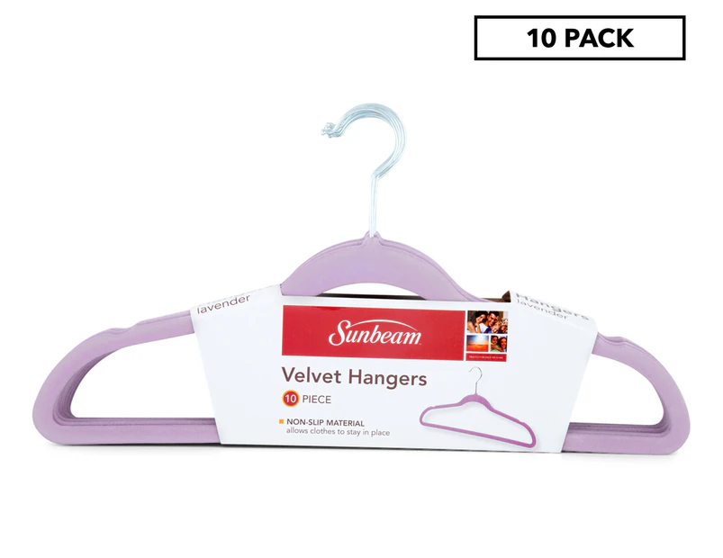 Sunbeam Velvet Hanger 10-Pack 