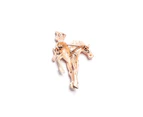 Decked-Up Men's Lapel Pin - Horse - Gold - Metal