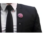 Decked-Up Men's Lapel Pin - Carnation - Light Pink - Fabric