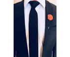 Decked-Up Men's Lapel Pin - Carnation - Orange - Fabric