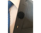 Decked-Up Men's Lapel Pin - Carnation - Black - Fabric