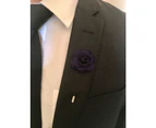 Decked-Up Men's Lapel Pin - Rose - Indigo - Fabric