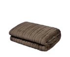 Electric Throw Heated Rug Blanket Coral Fleece - Dark Brown