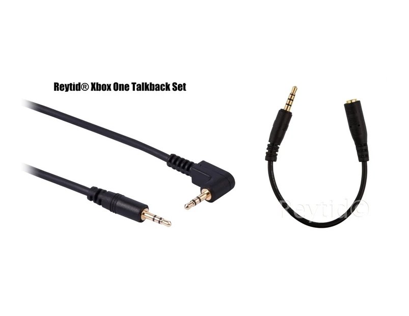 REYTID Talkback Cable & Controller Adapter Cable Compatible with Xbox One for Turtle Beach Gaming Headsets - Chat Kit - Black