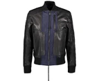 Diesel Black Gold Mens Leather Jacket Lamesh 900
