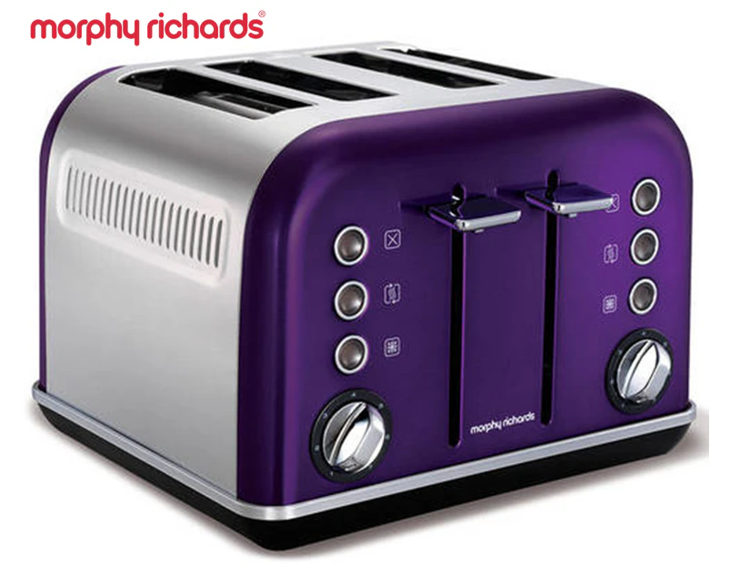 Morphy Richards Accents 4-Slice Toaster - Plum