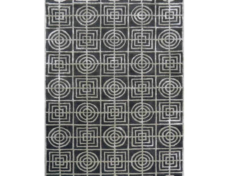 Modern Wool Rug - Decotex 5060 - Grey - 160x230