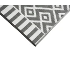 Reversible Indoor/Outdoor Mats - Chatai A002 - Grey/White