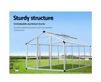 Greenfingers 2.4x2.5M Aluminium Greenhouse Polycarbonate Garden Shed Green House