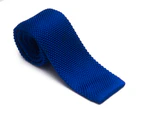 Decked-Up Men's Knitted Tie - Royal Blue Solid