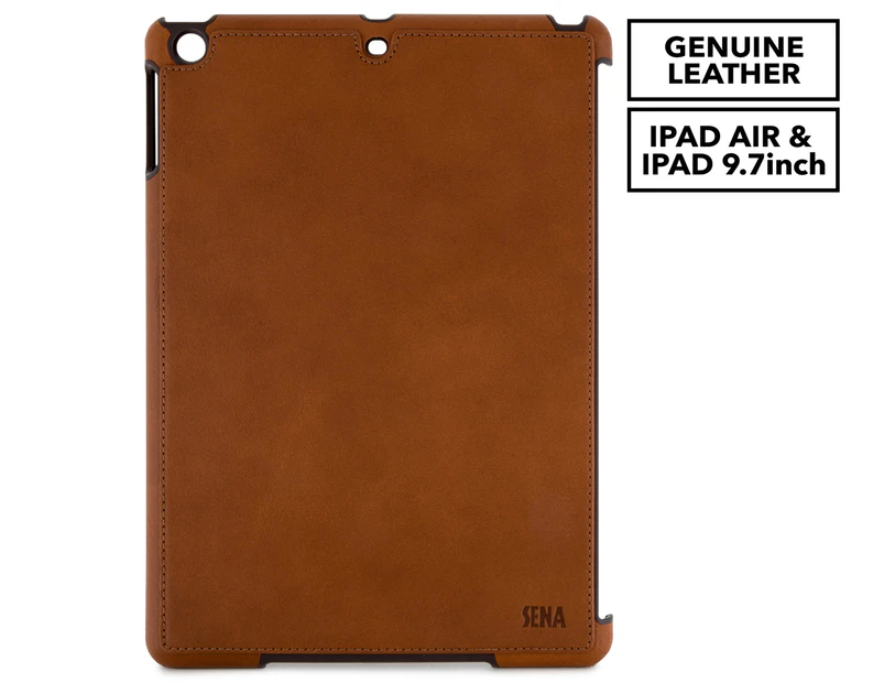 Sena Lugano Snap-On Leather Case For iPad Air & iPad 9.7" - Tan