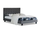 Istyle Alexis Queen Bed Frame Fabric Grey