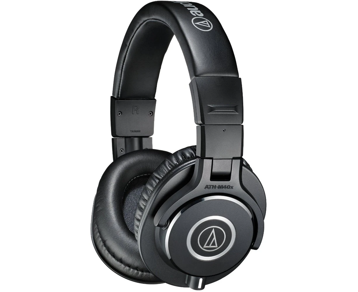 Audio-Technica M Series ATHM40X Over-Ear Professional Monitor Headphones - Black 2 Detachable Cables [ATHM40X]