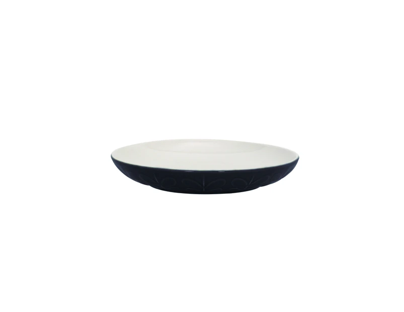 Orla Kiely Ceramic Side Plate Raised Stem Charcoal Set of 4