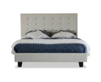 Istyle Alexis Double Bed Frame Fabric White