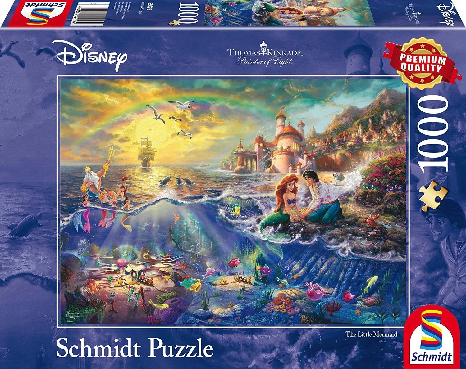 Thomas Kinkade Disney The Little Mermaid 1000 Piece Jigsaw Puzzle