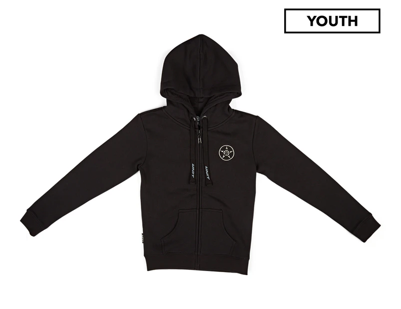 Unit Youth Fleece Cruiser Zip Through Hoodie - Black